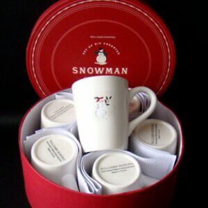 Williams Sonoma boxed 5 pc Snowman mug set